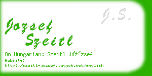 jozsef szeitl business card